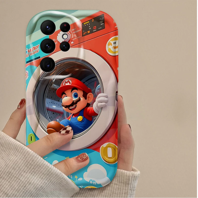 Building Blocks M-Marios Wave Case For Samsung Galaxy S24 Ultra S23 S22 Plus S21 S20 FE A25 A55 A35 A15 A16 A05 A05S A06 Cover