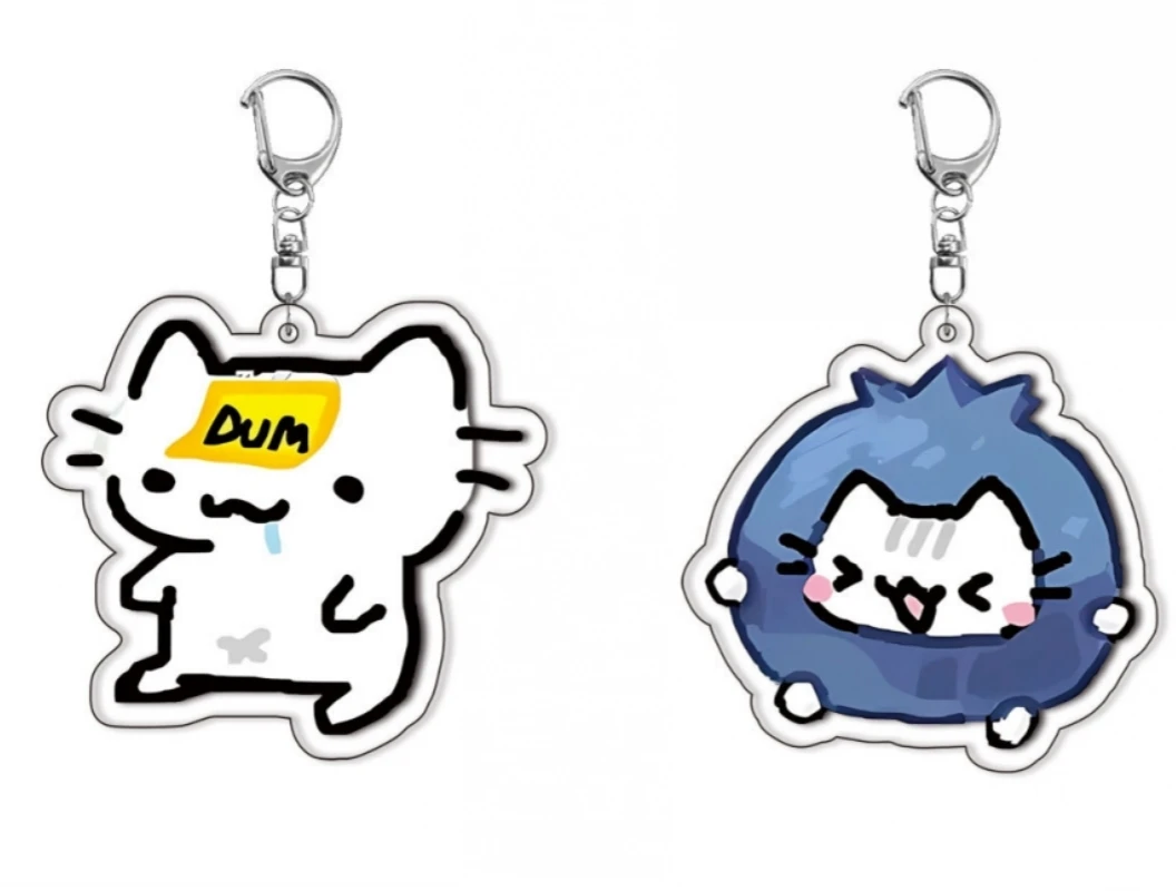 Anime High-speed Cat MaoMao Cosplay Keychain Accessories Cartoon Pendant Christmas Gift