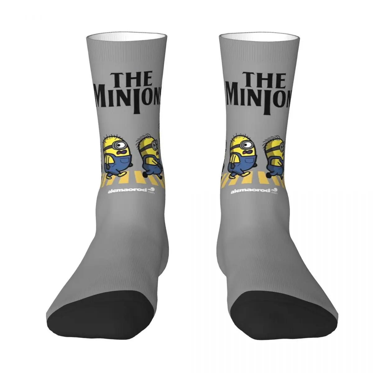 Minions Socks Retro Stockings Men's High Quality Climbing Socks Winter Design Anti Skid Socks