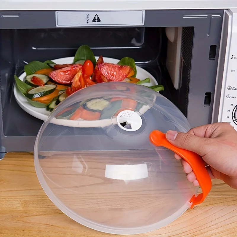 NEW Microwave Oil-proof Cover High Temperature Resistant Heating Cover Food Warming Cover with Steam Vent Fresh-keeping Cover