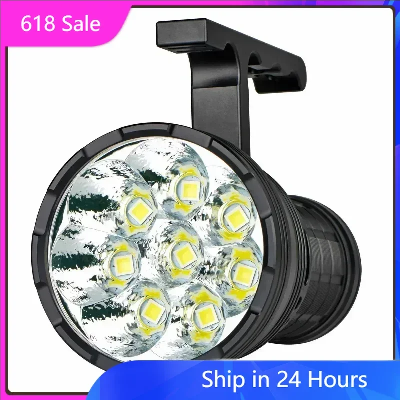 

HaikeLite HK08 SFH43*8 LED 60000LM 1340M Flashlight 100W USB-C Two-Way Fast Rechargeable 18650*4 Battery Stepless Dimming Torch