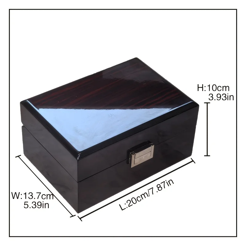 حافظة ساعة خشبية فاخرة مطلية مناسبة لتخزين الساعات والقلائد وصندوق تخزين الساعات الميكانيكية المختلفة