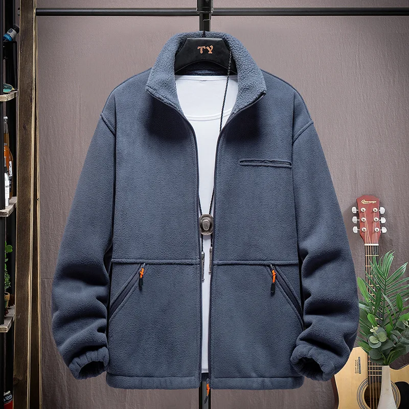 

Autumn and Winter Men's Windproof and Warm Standing Collar Hoodie Jacket