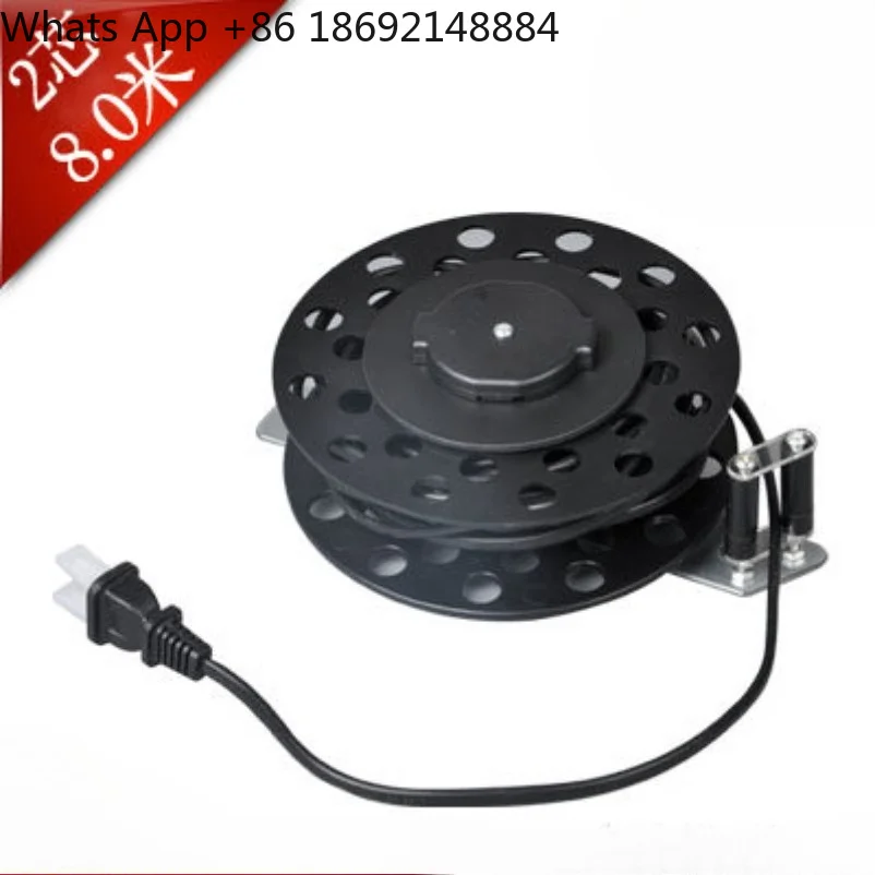 8M Automatic Retractable Cable Reel, Power Cord Storage Winder YSH-1409-2C Flat Cable