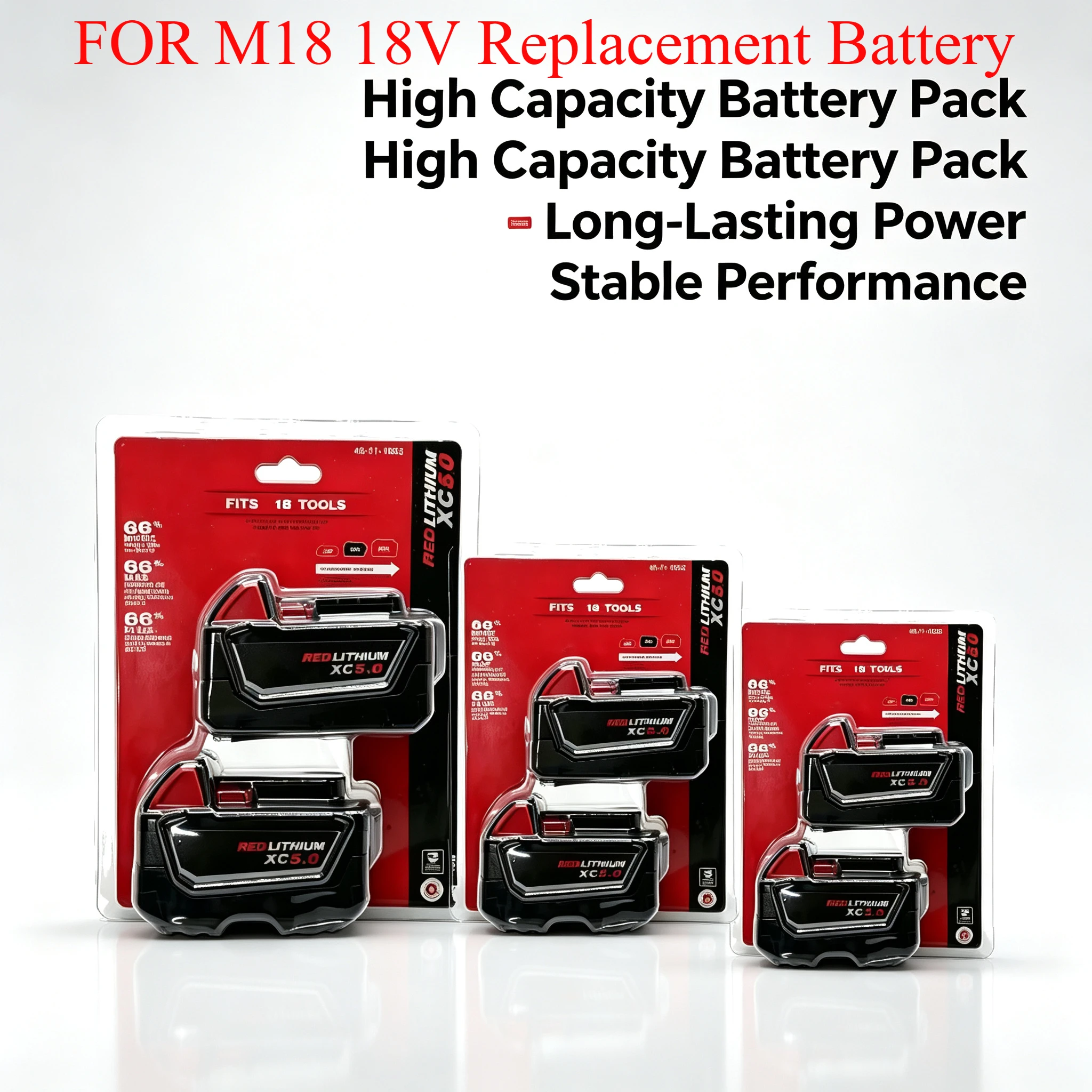 For M18 18V M18B6 Li-ion Replacement Battery High Performance Compatible with 48-11-1860 48-11-1850 for Drill Power Tool,6000mAh