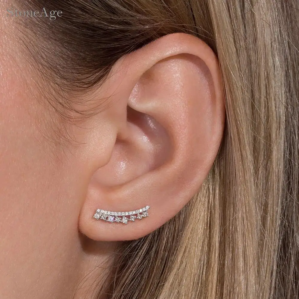 1 Stück Kristall-Schmetterling Daith-Piercing Ohrknorpel-Ohrringe für Frauen Edelstahl Schraub-Helix-Ohrstecker Ohrschmuck – Detail 4