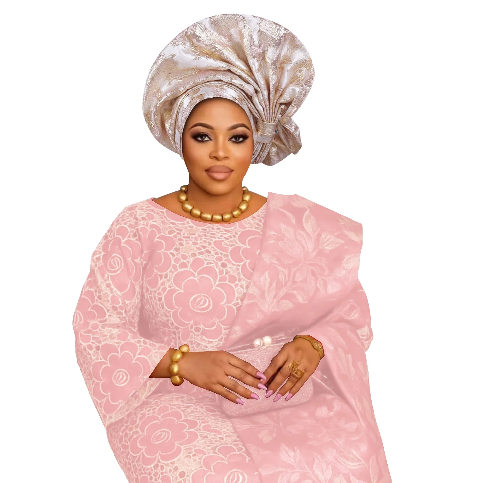 Africa Already Made Turban Cap for Women Nigerian Wedding Headpiece African Auto Gele Headtie Headgear Bonnet Head Wraps Hijab