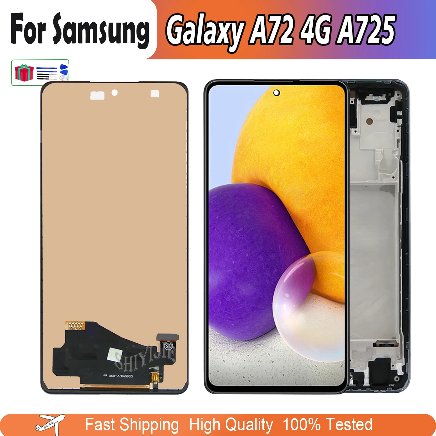 

6.7"LCD Tested For Samsung Galaxy A72 4G A725F LCD Display Touch Screen For Samsung A725F/DS A725M Repair Parts Digitizer Assemb