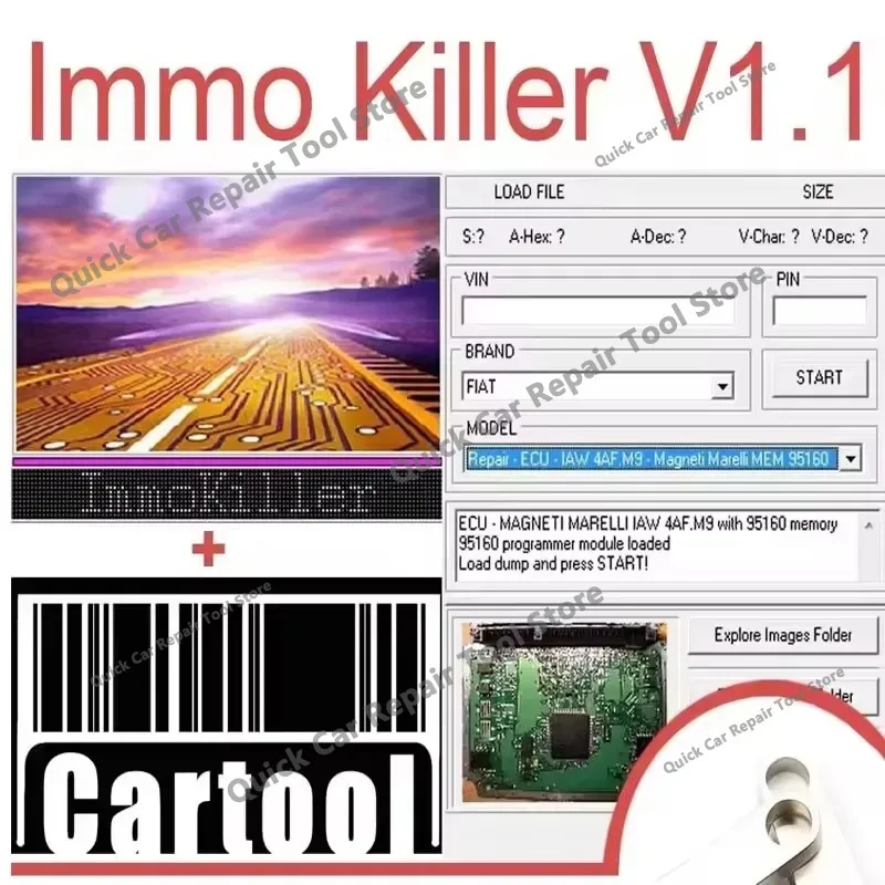 ImmoKiller V1.10 IMMO Off obd2 scanner Software+ FREE KEYGEN IMMO DOCTOR V2.1 Immo Off Delete ECU Chip File obd scanner Software