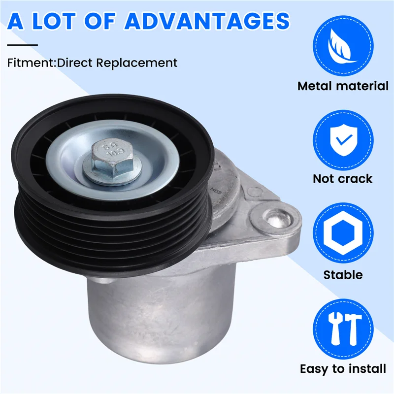 Pulley Tensioner Assembly For Ford Galaxy Mondeo S-MAX 06- 14 VOLVO V70 S80 1S7Q6A228AD Car Parts BS7E-6A228-A 1S7Z-6A228-AE