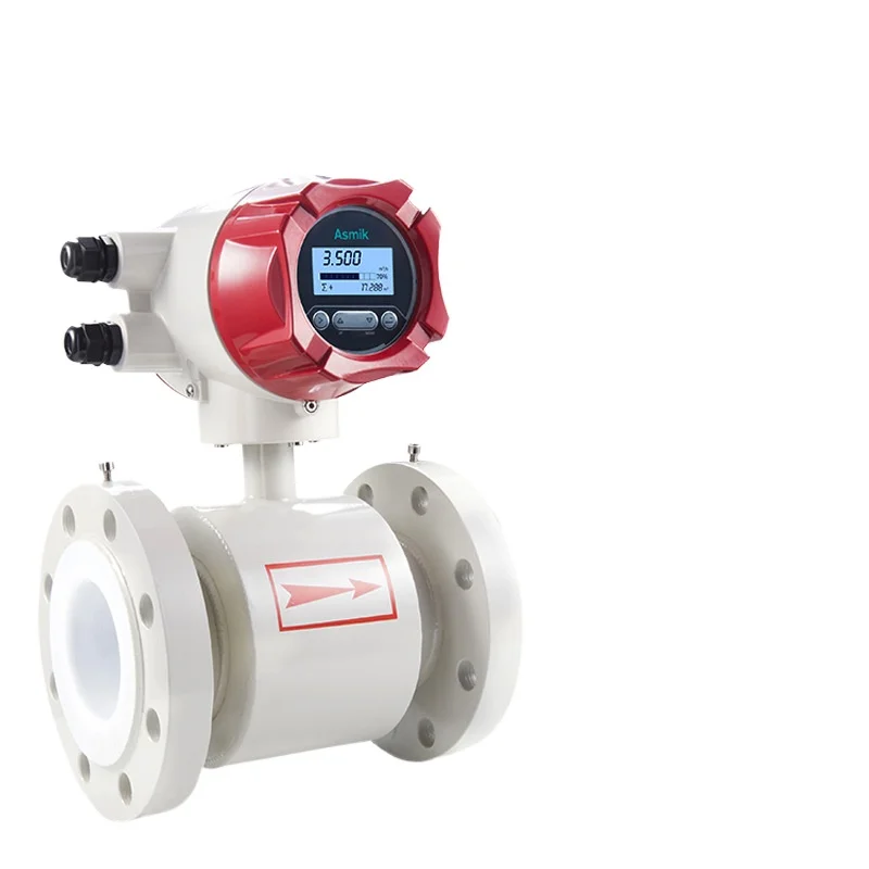 Pipeline Type Anti-Corrosion Liquid Sewage DN100 High Precision Intelligent Integrated Electromagnetic Flowmeter