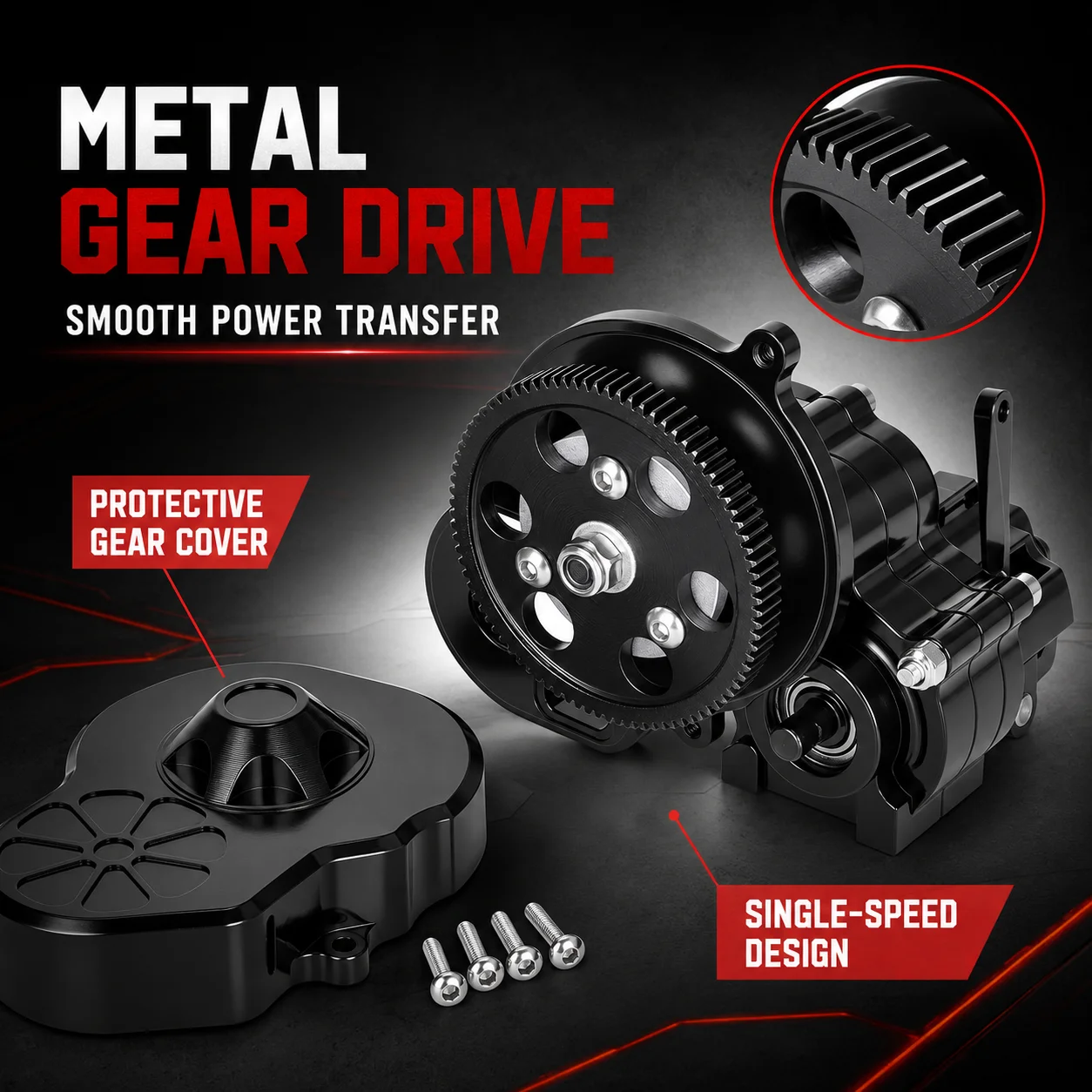 High‑Performance Metal Cutoff Gearbox Transmission For Axial SCX10 AX10 Wraith 1/10 RC Crawler Truck Upgrade Replacement Parts