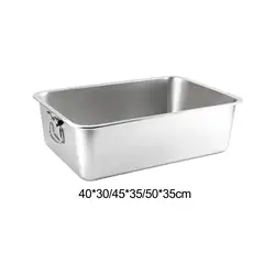 Open Top Pet Cat Litter Box Stainless Steel Potty Toilet Sturdy Kitten Litter Pan for Puppy Bunny Rabbit Small Large Cats