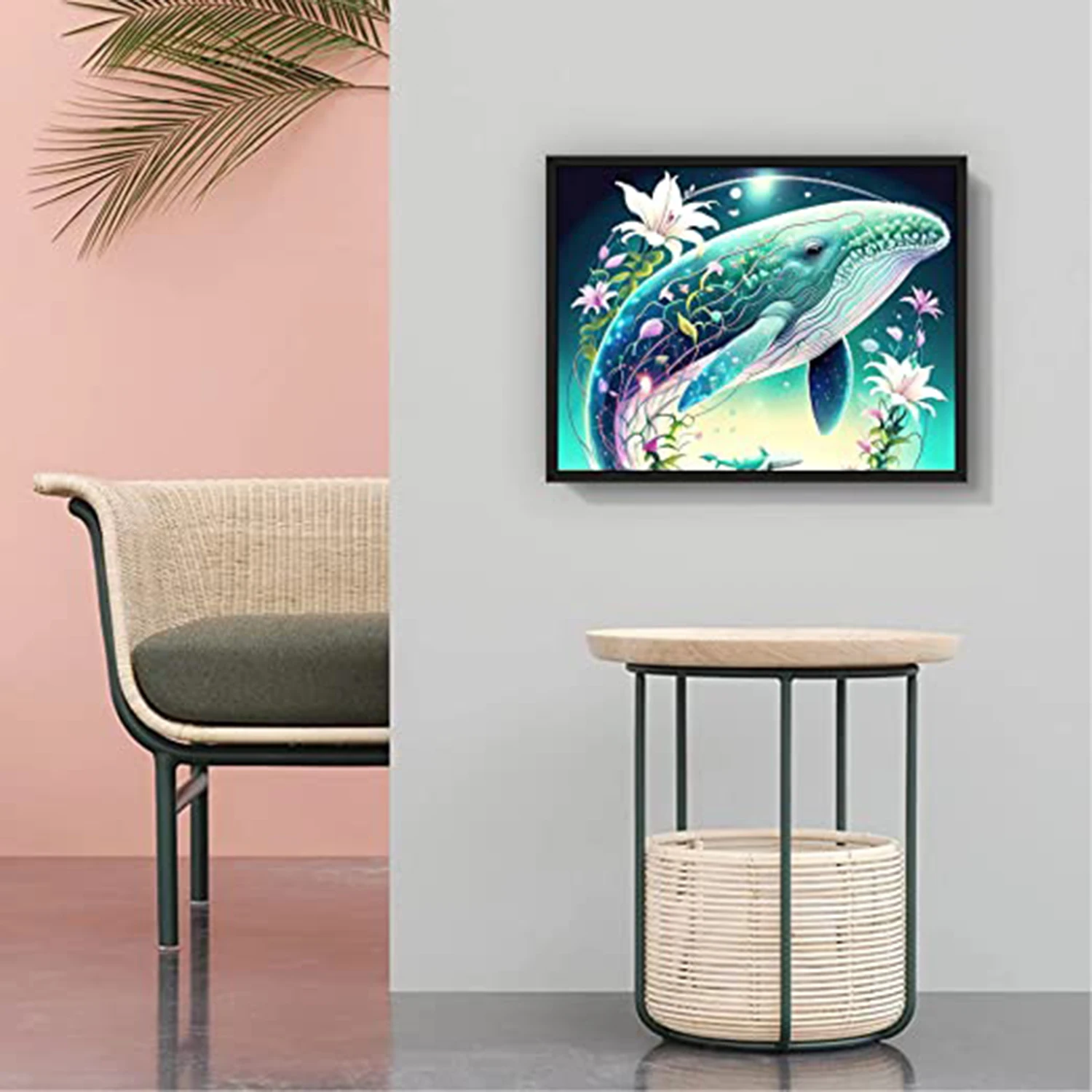 YI BRIGH Dynamic Diamond Painting The Whale Full Square Diamond Round Diamond DIY Room Decorative Handmade