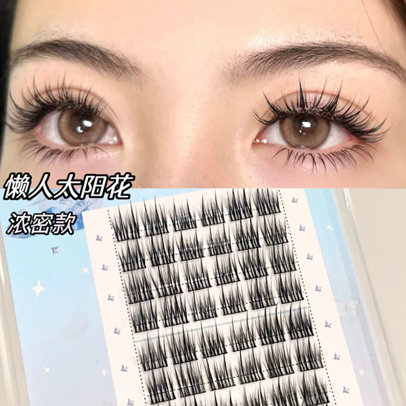 

Natural Bushy False Eyelashes Novice Little Devil Lashes Makeup Segmented Ultra-Fine Terrier Eyelash Makeup Products