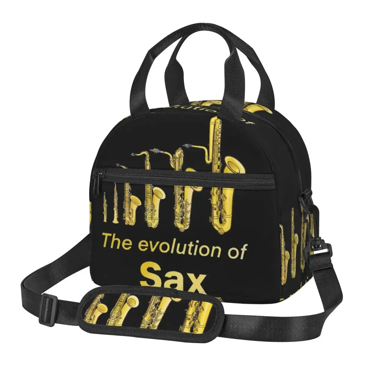 

Saxophone Player Music Art Girls Y2k Graphic Lunch Bags Insulated Bento Box Lunch Tote Picnic Bags Cooler Bag for Woman Travel