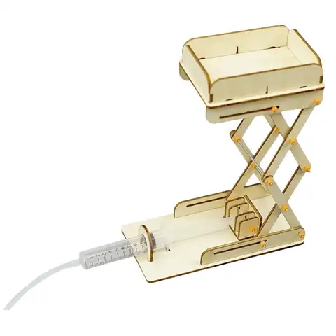 유압 리프트 모델 과학 실험 빌딩 키트 교육 보조 참신 나무 DIY 엘리베이터 장난감 8-12 세 교실