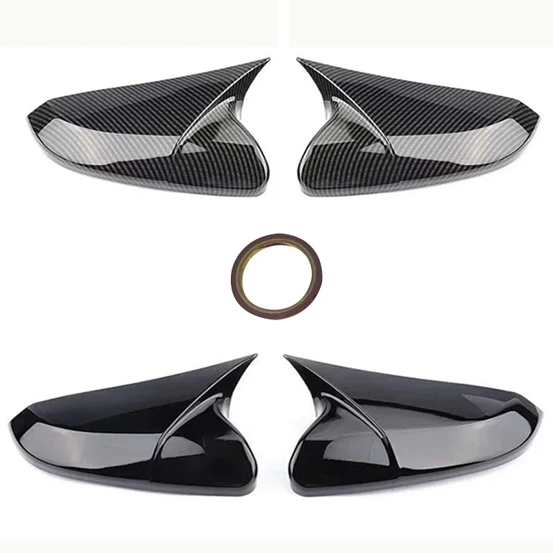 Side Rearview Mirror Caps Black Wing Mirror Cover Fit For Honda Civic 10th 2016 2017 2018