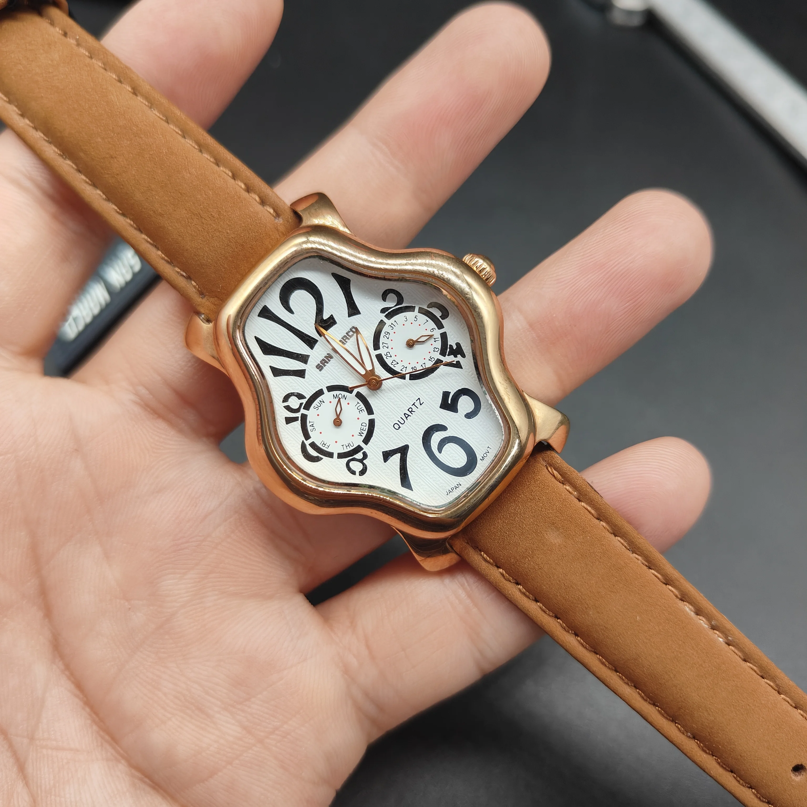 

Rare special-shaped men's watch six-pin multi-functional imported quartz men's watch personalized Y2K millennial retro fashion