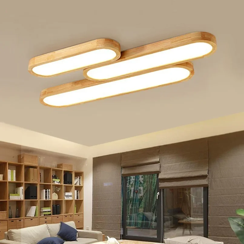 madeira led teto montado lampada para corredor aisel vestiario decoracao controle remoto nordic modern dimmable quarto luz 01