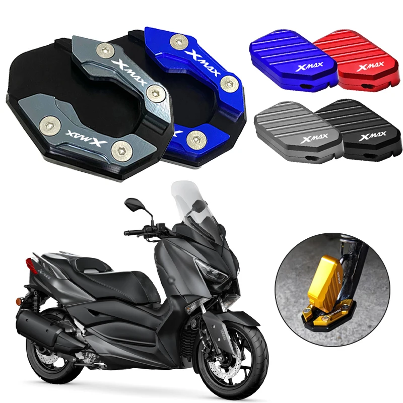 Motorcycle Accessories Kickstand Foot Side Stand Extension Pad 5 colors For YAMAHA XMAX300 XMAX 300 X MAX 300 xamx 2015-2021