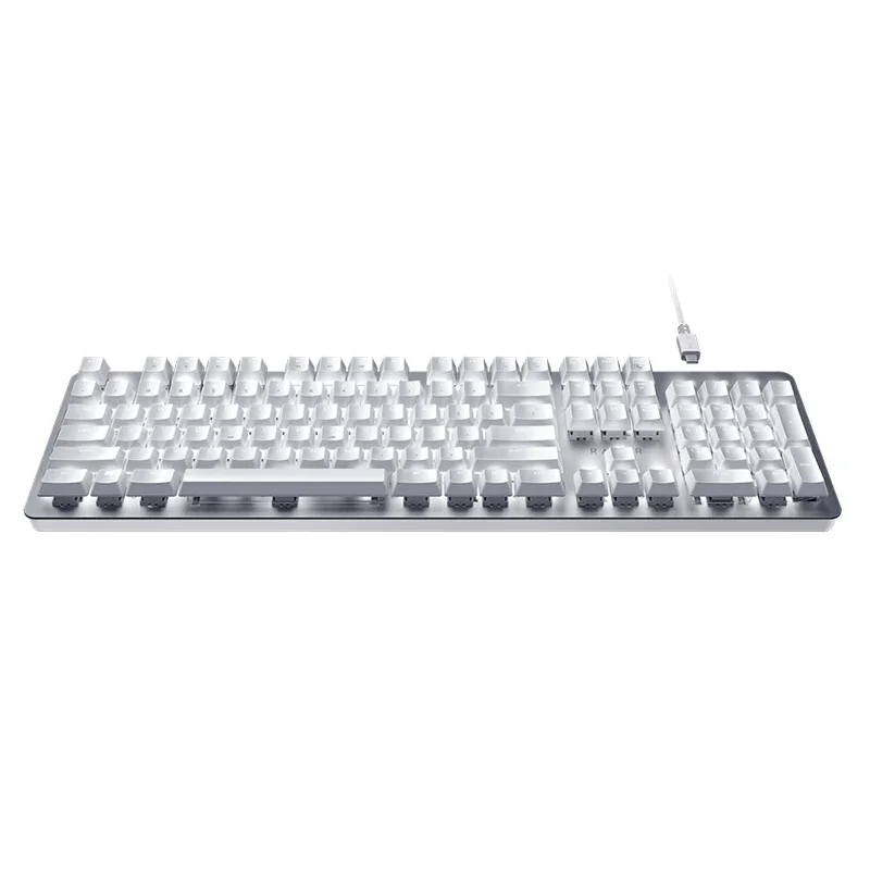 Wireless Mechanical Keyboard White 100% 104 Keys Gaming  Keyboard Usb Wired