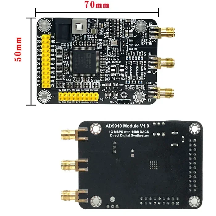 AD9910 high-speed DDS module 1G sampling rate, sine wave signal generator, maximum output 420M