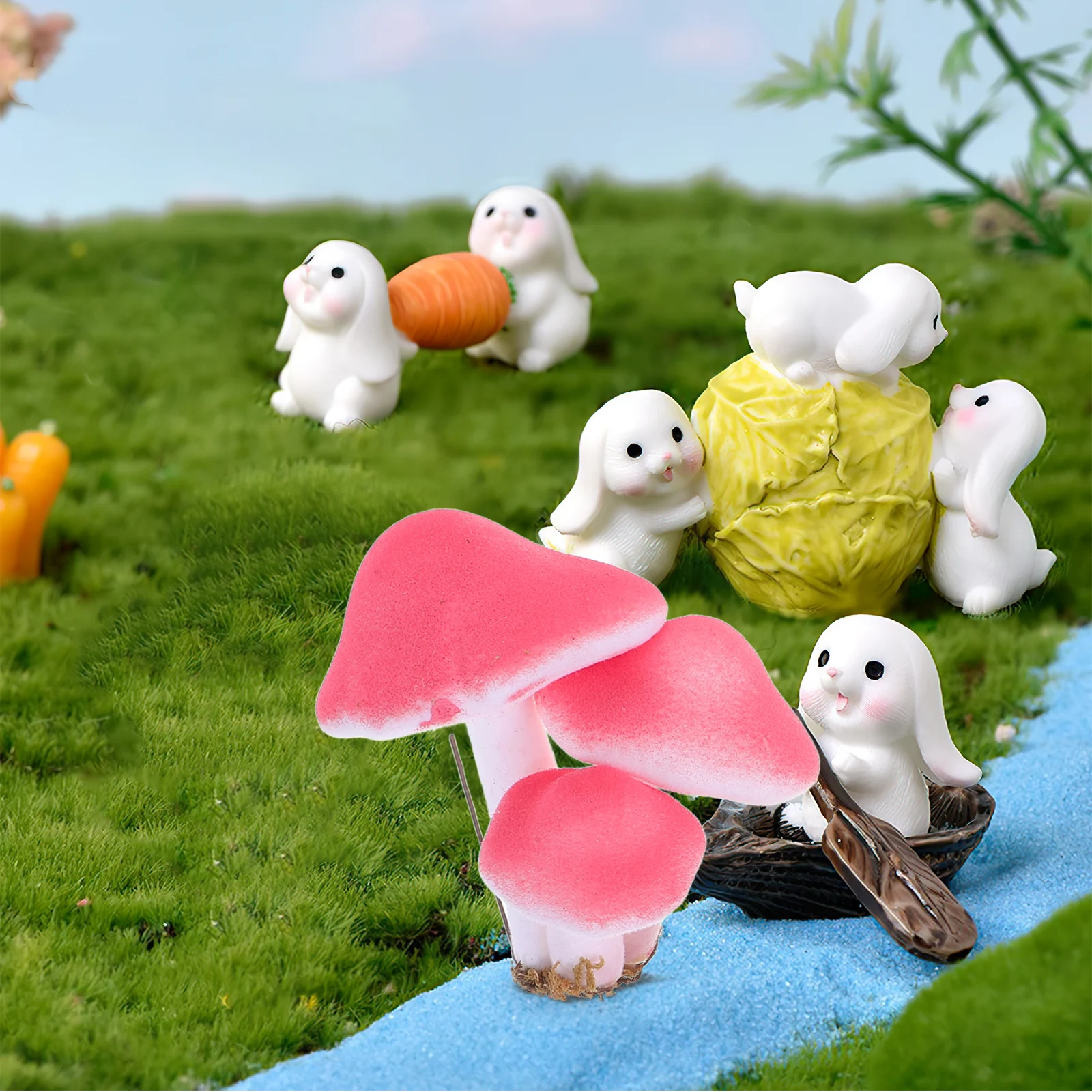 

6pcs Foam Mushroom Sculpture Faux Froth Mushrooms Mini Cluster For Micro Landscape Decor Artificial Garden Ornament Terrarium