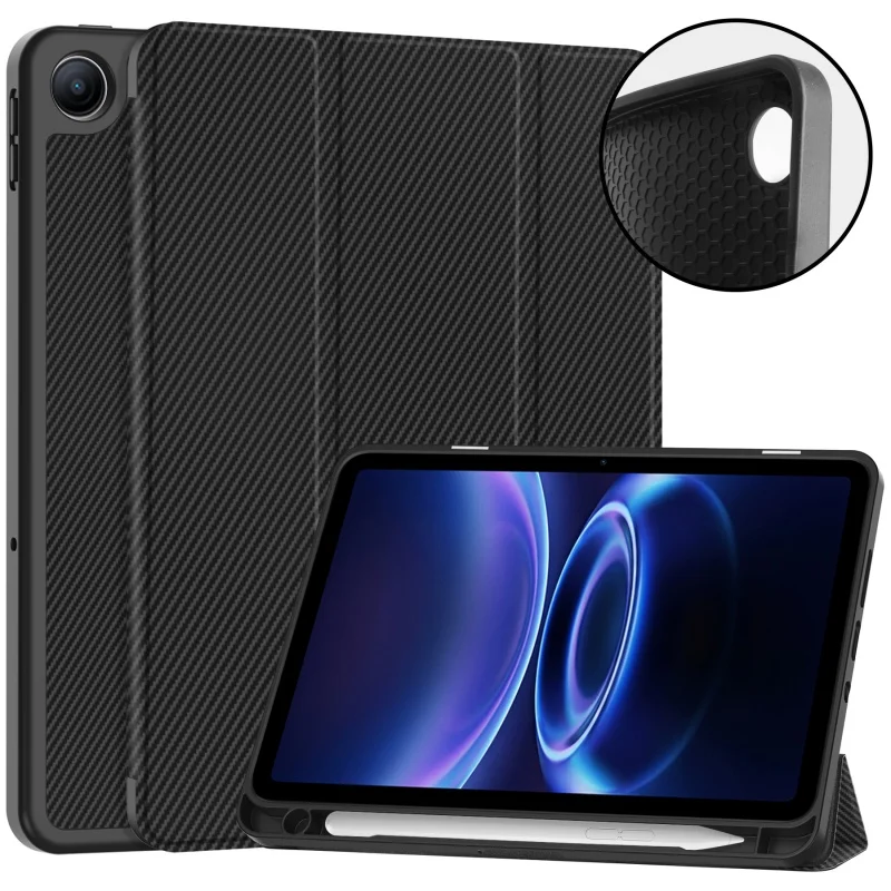 Funda for Redmi Pad 2 9.7 Case with Pencil Holder Trifold Soft Back Stand Tablet Coque for Poco Pad C1 Redmi Pad 2 9 7 2026 Case