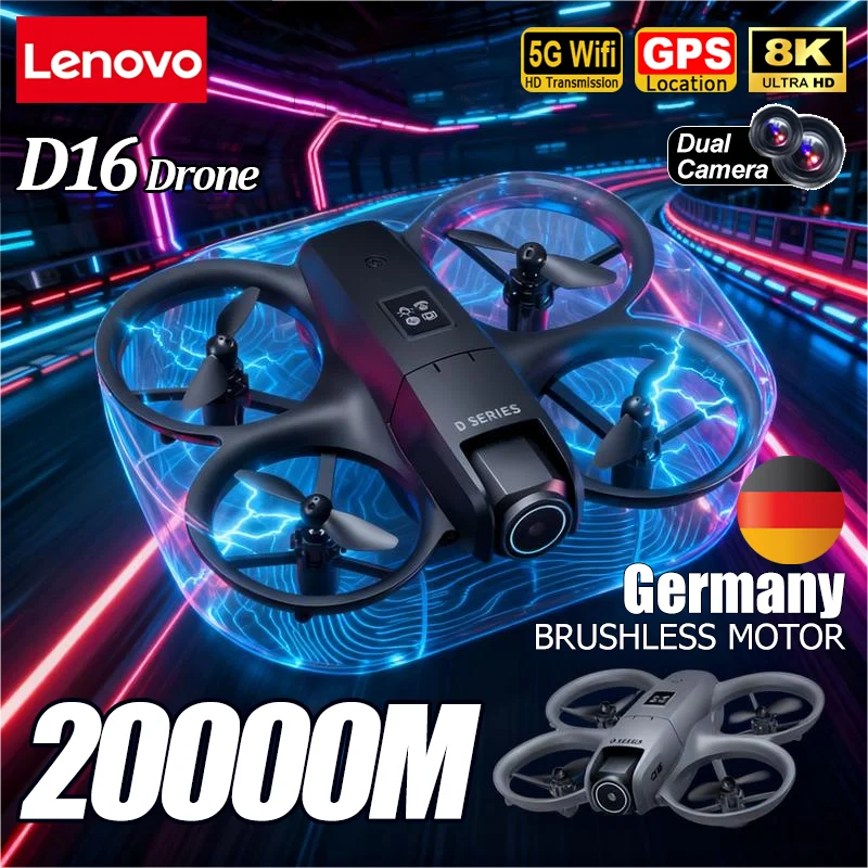 لينوفو D16 الطائرة بدون طيار 8K الجوي HD المهنية ثنائي الكاميرا هليكوبتر التدفق البصري تحديد المواقع تجنب محرك بدون طيار لتحديد المواقع بدون طيار الطائرات بدون طيار