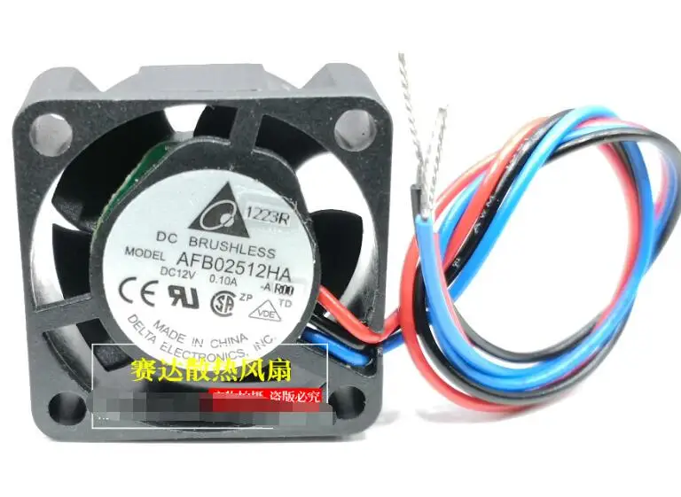 

Delta Electronics AFB02512HA AR00 DC 12V 0.10A 25x25x10mm 3-Wire Server Cooling Fan