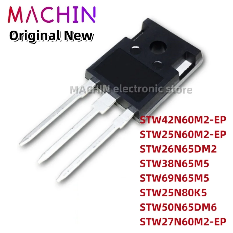 1pcs STW42N60M2-EP STW25N60M2-EP STW26N65DM2 STW38N65M5 STW69N65M5 STW25N80K5 STW50N65DM6 STW27N60M2-EP TO247 MOS FET TO-247