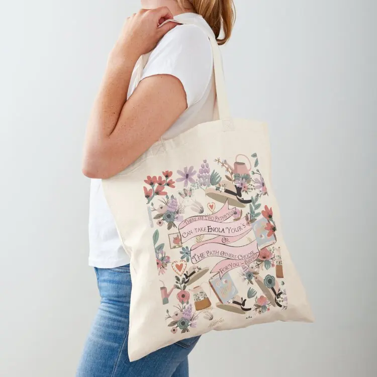 

There Are Two Paths You Can Take Enola Holmes Tote Bag cloth bag woman Cloth bags shopping trolley bag Women's shopper