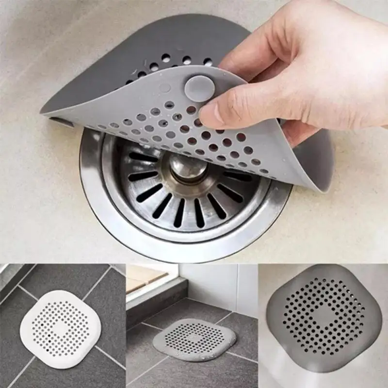 Hair Filter Sink Anti-Blocking Strainer Bathtub Shower Floor Drain Stopper Silicone Kitchen Deodorant Plug Bathroom Accessories