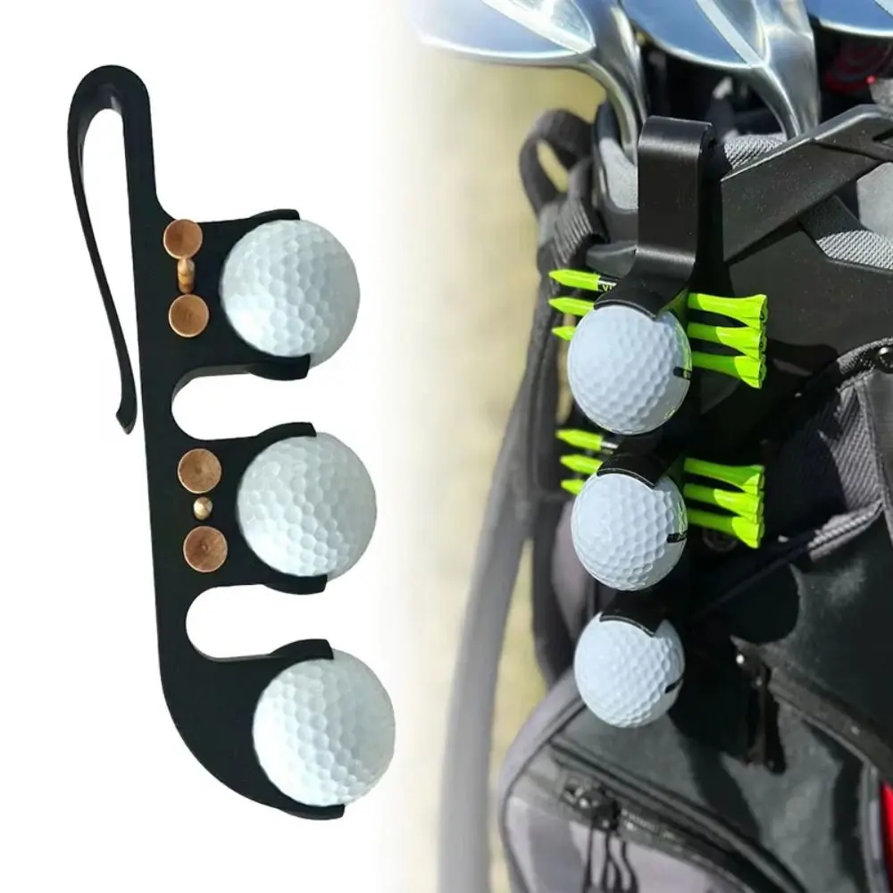 

Three-ball Golf Ball Belt Holder Ball Tee Storage Fall Resistant Golf Tee Holder Belt Clip Portable Waist Holder Golf Ball Cover