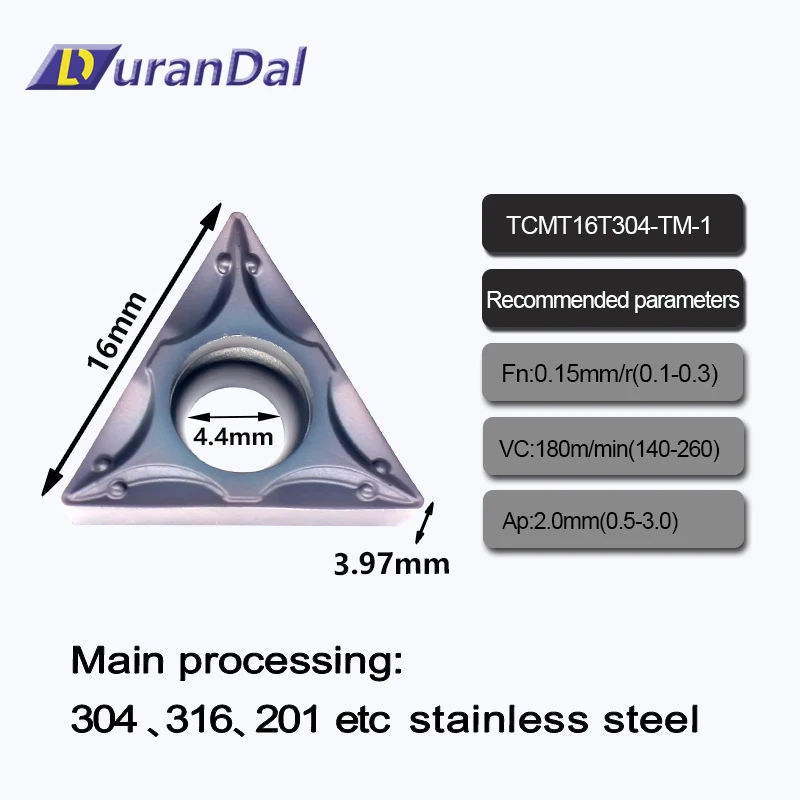 Free Shipping Indexable Carbide Inserts TCMT16T304 TCMT110204 Finishing Machining Blade Cutting Tools for Stainless Steel