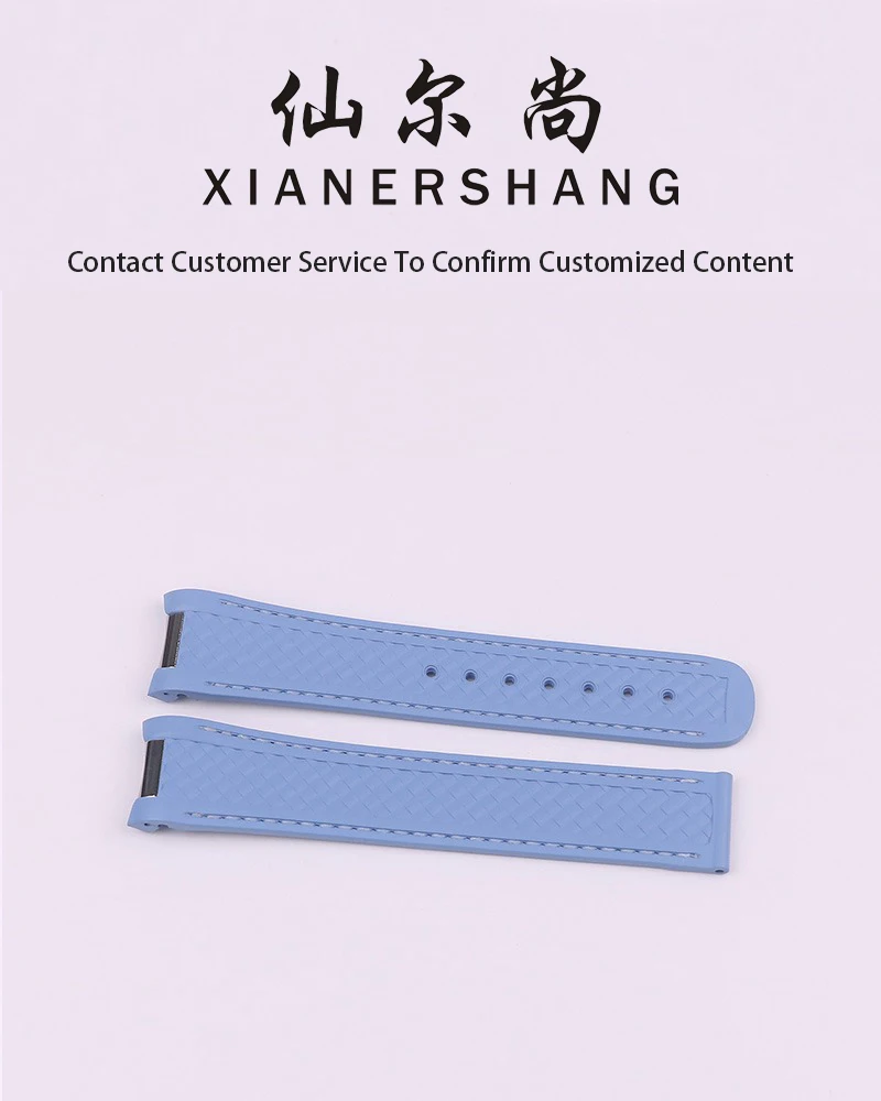 XIANERSHANG Custom O-MEGA SEAMASTER 150 Original Watchbands 21MM×18MM 20MM×18MM Curved Interface Fluororubber Strap VITON Belt