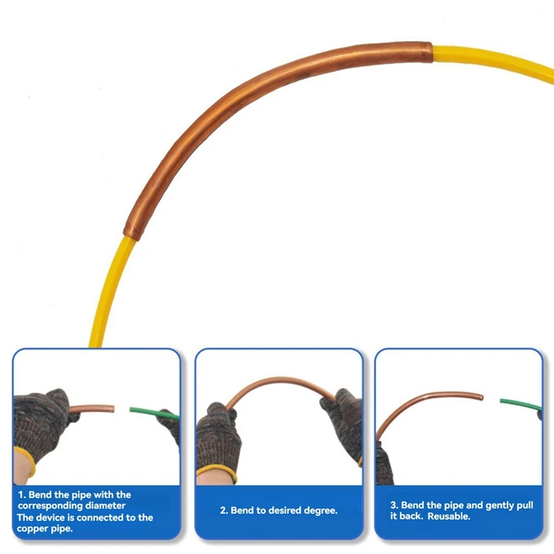 AB15-Copper Pipe Protector 1/4In /3/8In /1/2In /5/8In Anti-Deformation Copper Pipe Protection Tool Tube For Air Conditioning