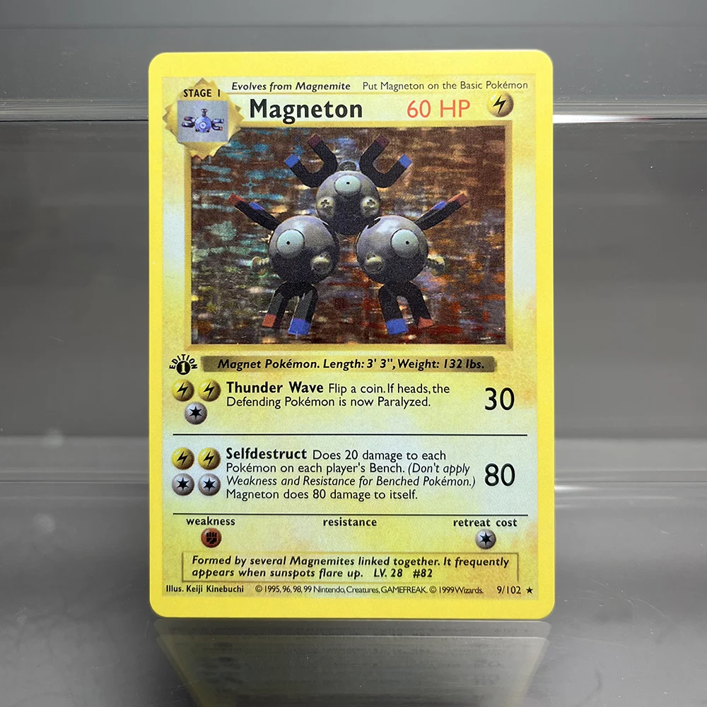PKM-Karten 1. Auflage Charizard Blastoise Dragonite 1996 Basisset Einzelfolienkarten Spielesammlungskarten TCG Proxy-Karten