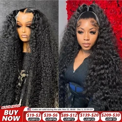 Perruque Lace Closure Wig 360 Naturelle Bouclée, Deep Wave, 4x4, 5x5, 13x4, 13x6, HD, pour Femme Africaine