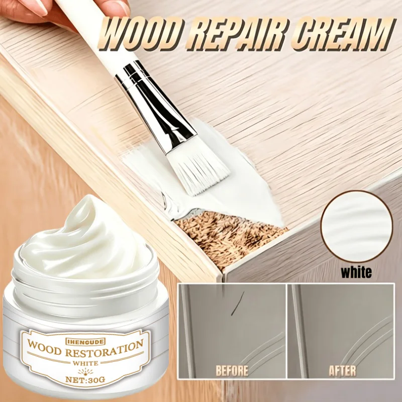 White Wood Repair Paste, Furniture Scratch Filler, Wood Surface Restorer