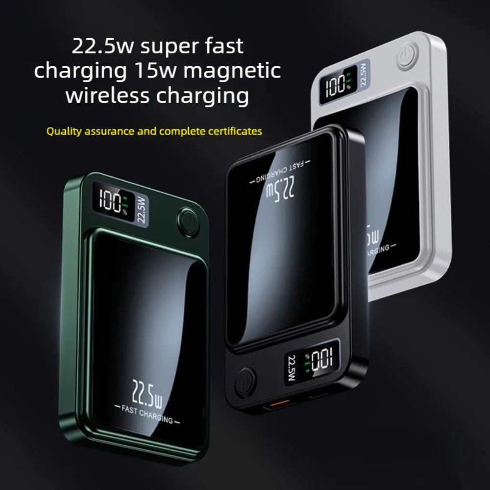 Magnetic Wireless Power Bank 10000mAh 20000mAh Ultra Slim 22.5W Fast Charging Portable Charger for iPhone Android PowerBank