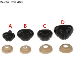 10Pcs DIY Plastic Black Noses For Bear Soft Stuffed Toys Animal Doll Toys