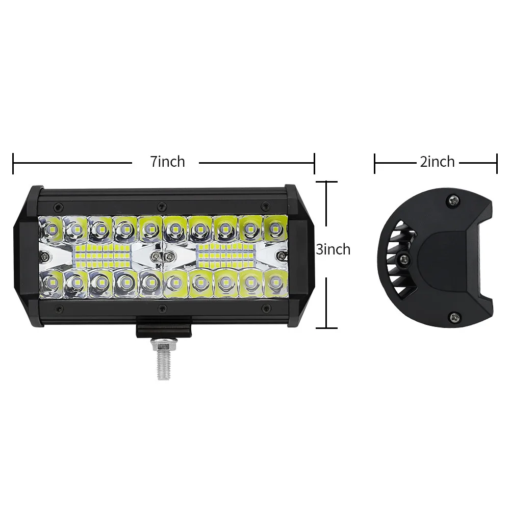 High Power Super Bright Car Led Light Bar 60w Bar Barra Spotlight Off Road LED Work Light 12V 24V For Car Truck 4X4 4WD  SUV ATV