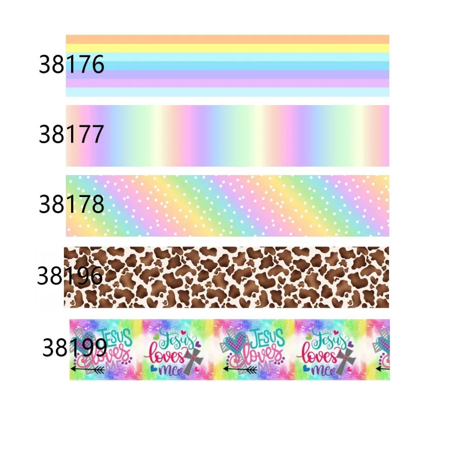 

5Yards Rainbow Grosgrain Ribbon for Hairbows DIY Accessories Craft Materials