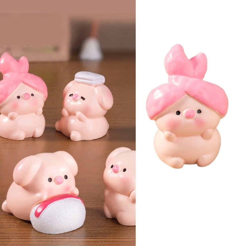 Pink Beauty Little Pig Fumbore Dashors Decors for Car and Home Office Display