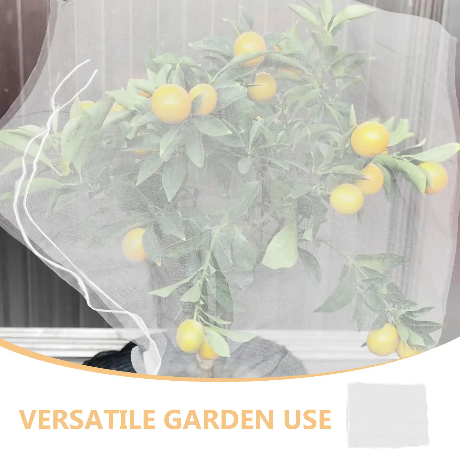 8Pcs Fine Mesh Plant Netting Covers with Drawstring and Zipper for Garden Bug Bird Protection Suitable for Mango Tomato Peach