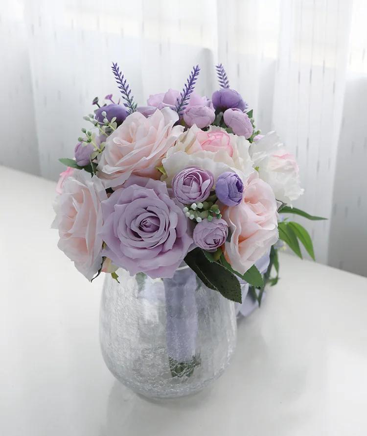 

Lavender Bridal Bouquets Wedding Flowers 25*5.cm Wedding Accessories