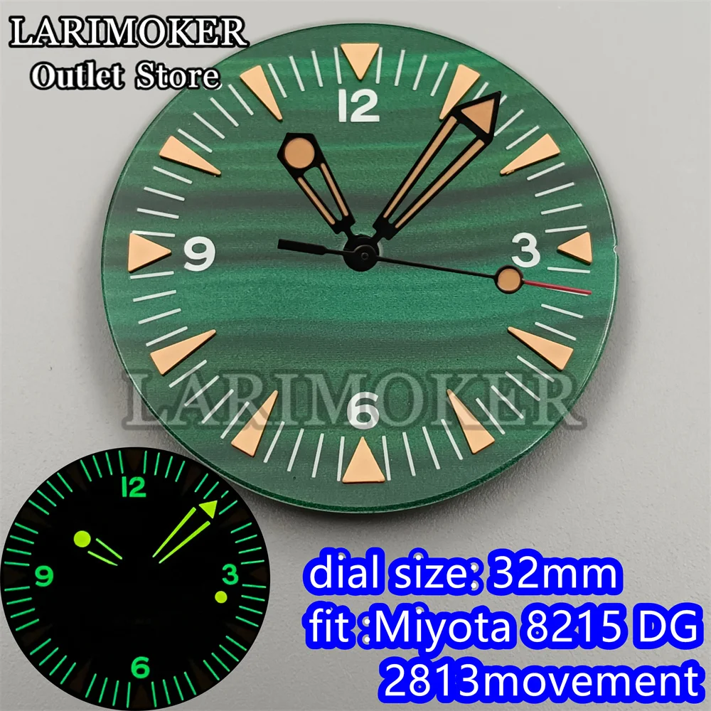 LARIMOKER 32mm watch dial/Hands fit NH35ETA2824 2836 PT5000 Miyota 8215 DG2813 movement