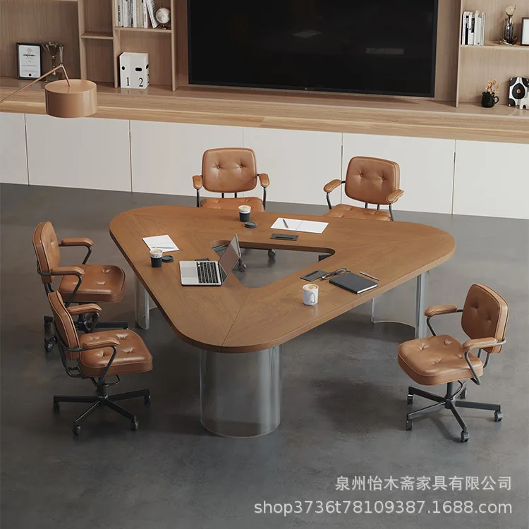 Studio Multi-person Training Conference Table Simple Modern Staff Team Reception Creative Acrylic Office Computer Desk